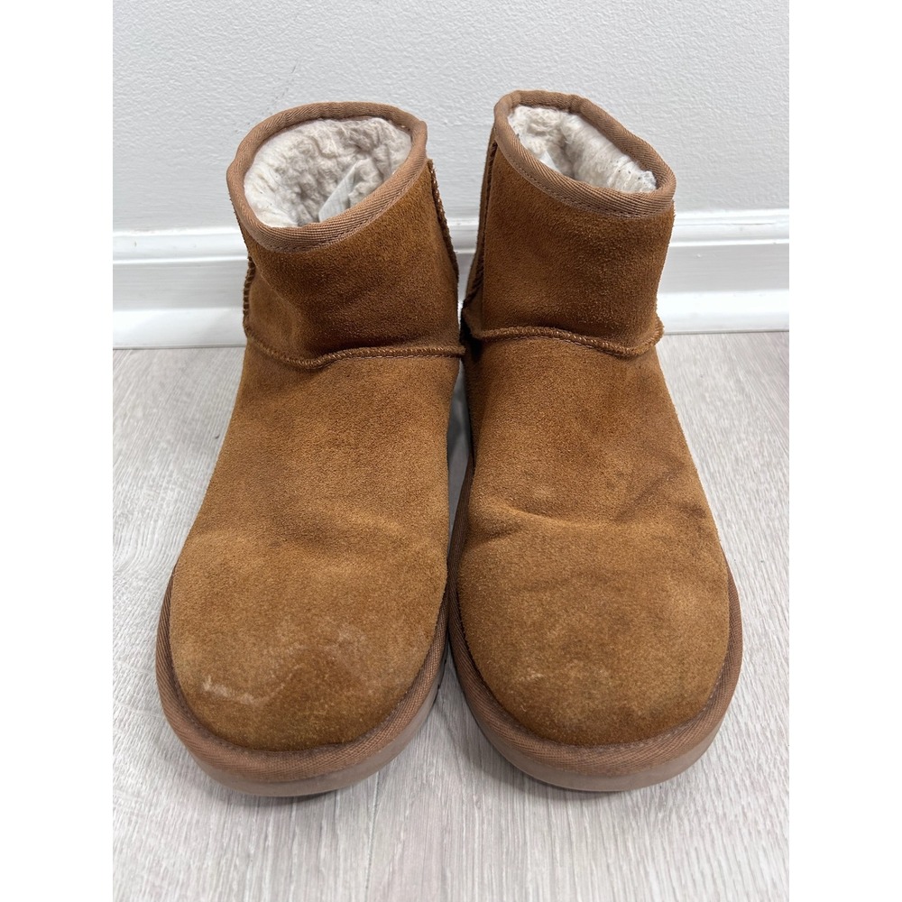 Koolaburra by UGG Victoria Mini‎ Chestnut Suede Ankle Boots 111485 Womens 10
